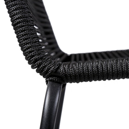 Juego de comedor de cinco piezas de madera maciza marrón y negra con cuatro sillas