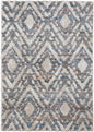 9' X 12' Ivory Gray And Taupe Geometric Power Loom Stain Resistant Area Rug