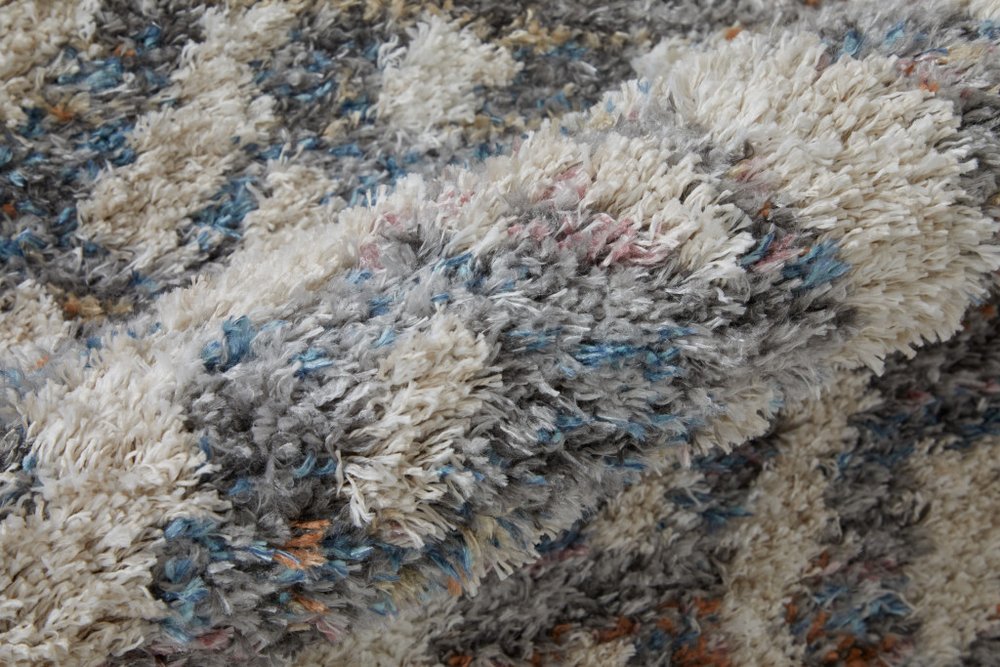 9' X 12' Ivory Gray And Taupe Geometric Power Loom Stain Resistant Area Rug