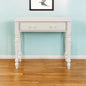 34" Off White Solid Wood Writing Desk