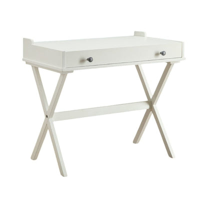Escritorio abatible de madera blanca envejecida de 34"