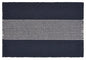 19" Set of Four Navy Blue And White Striped Cotton Placemats