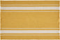 19" Set of Four Yellow And White Striped Cotton Placemats