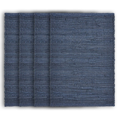 19" Set of Four Navy Blue Cotton Placemats