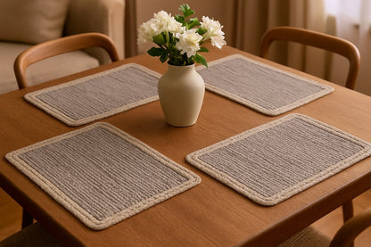 80" Navy Blue And Natural Solid With Border Cotton Table Runner