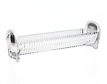 Bandeja rectangular de cristal transparente para galletas de 9"