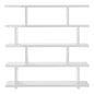 White Wood Five Tier Bookcase