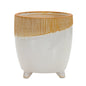 Brown 10 Ounce Round Pot Planter No additional pieces included
