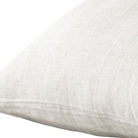 Juego de dos fundas de almohada de lino color marfil
