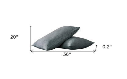 Juego de dos fundas de almohada de lino color marfil