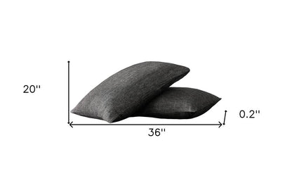 Juego de dos fundas de almohada de lino color marfil