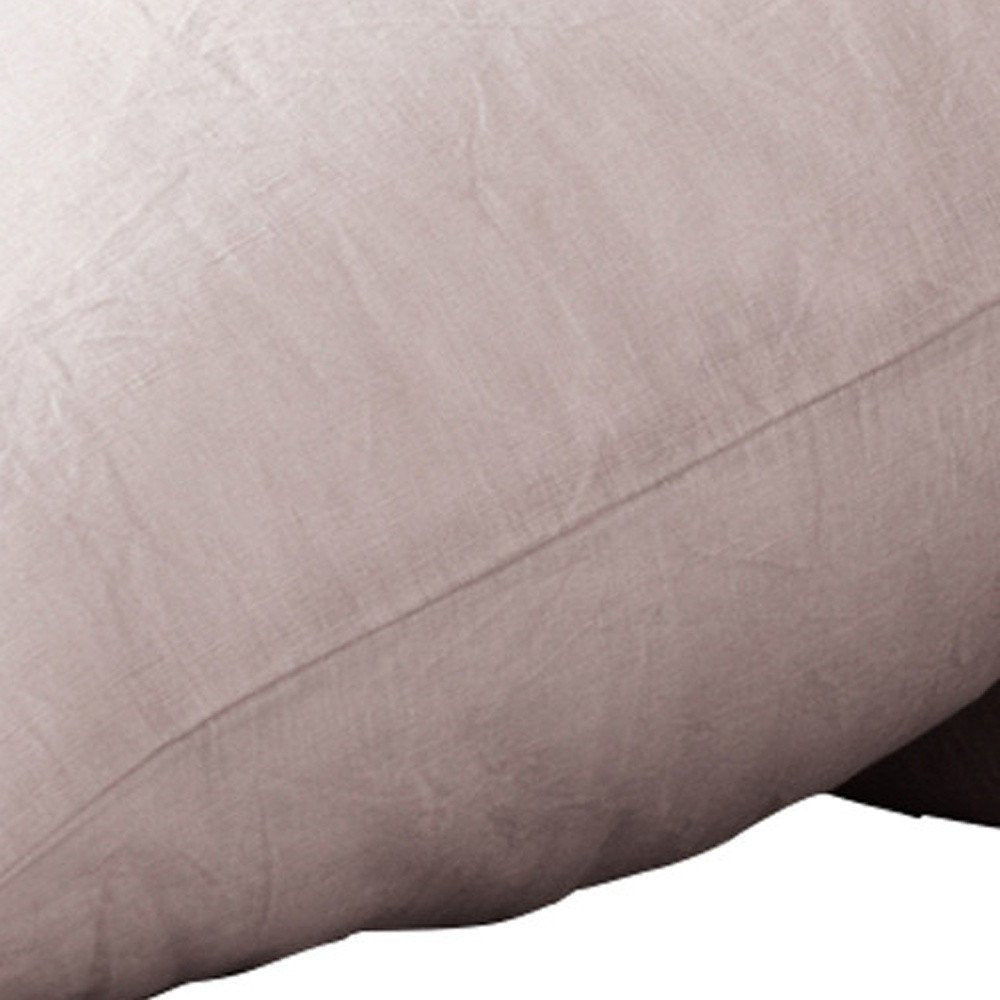 Juego de dos fundas de almohada de lino color marfil