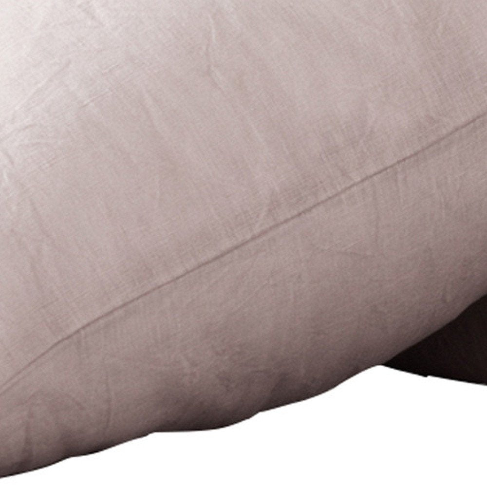 Juego de dos fundas de almohada de lino color marfil