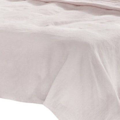 Four Piece Light Pink Linen Sheet Set