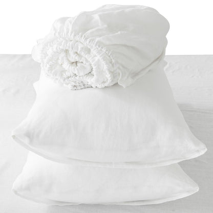 Four Piece Light Pink Linen Sheet Set