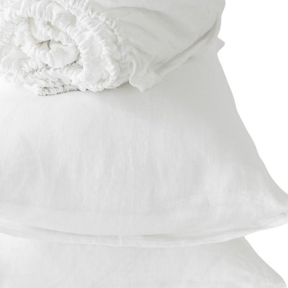 Four Piece Light Pink Linen Sheet Set