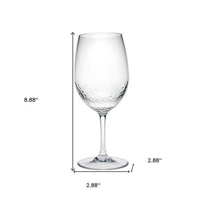 Juego de cuatro copas de vino multiusos con tallo de plástico Tritan transparente
