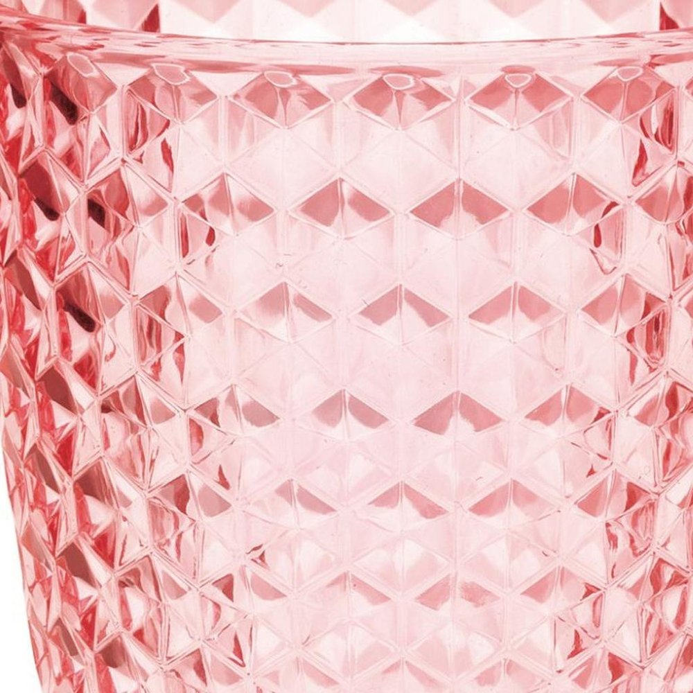Set of Four Clear Diamond Acrylic Stemless Whiskey Glasses
