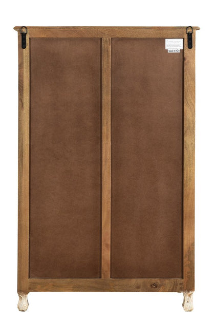 Cómoda de madera maciza blanca de 35" con seis cajones