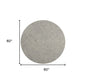 5' Round Gray Non Slip Rug Pad