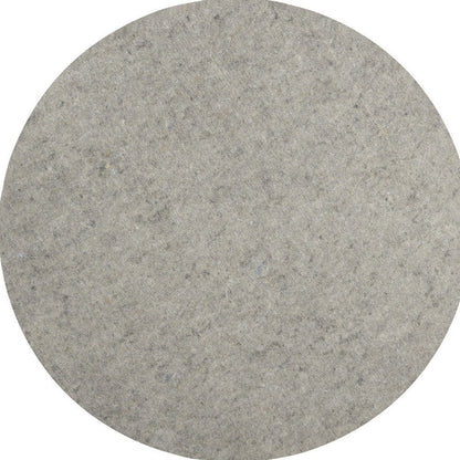 5' Round Gray Non Slip Rug Pad