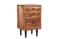 30" Brown Solid Wood Three Drawers Filing Cabinet