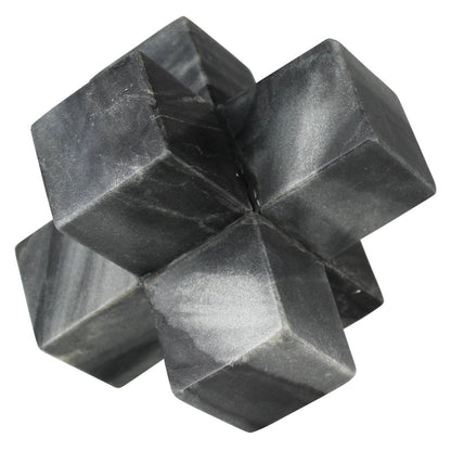 Escultura decorativa de mesa de Jack de mármol negro de 6"