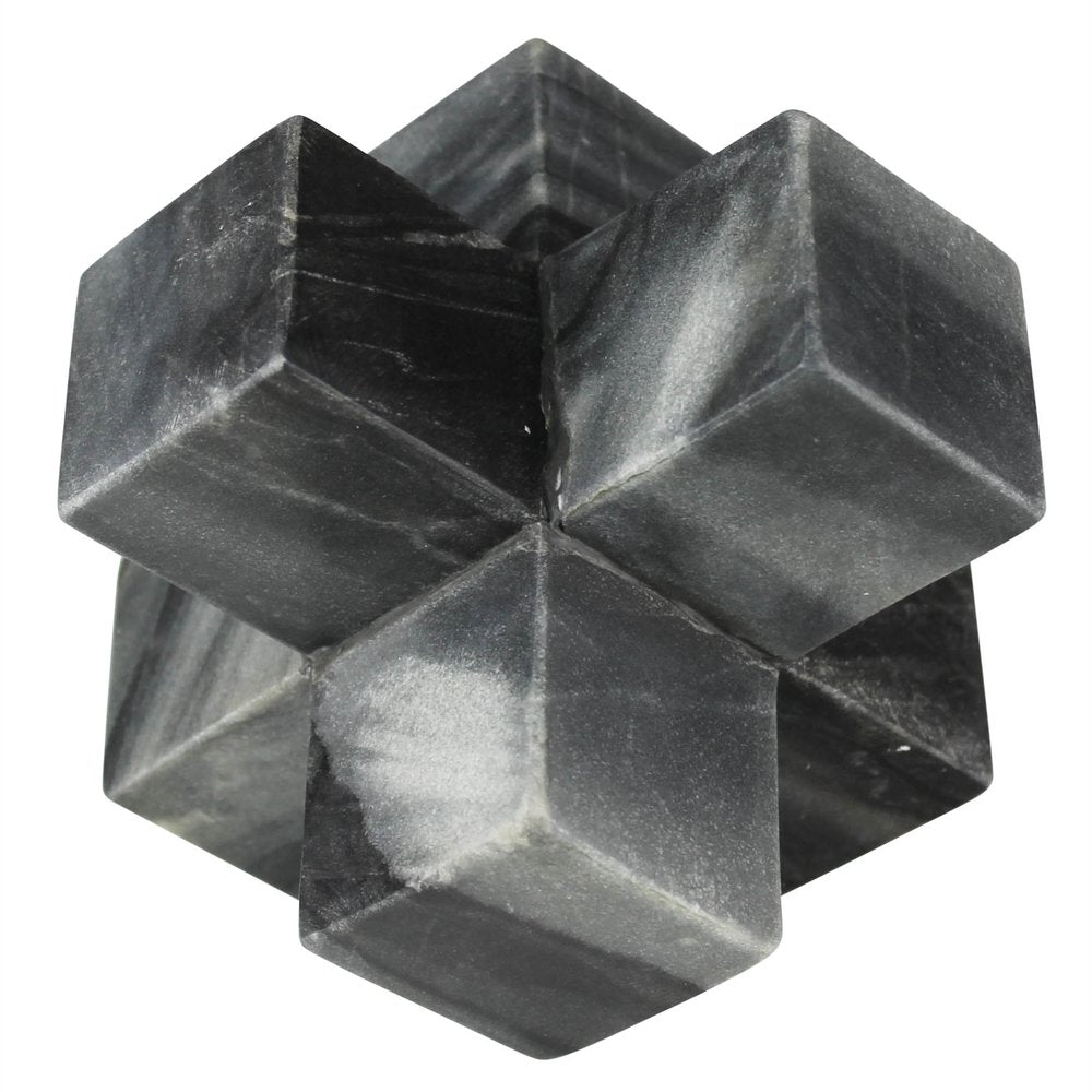 Escultura decorativa de mesa de Jack de mármol negro de 6"
