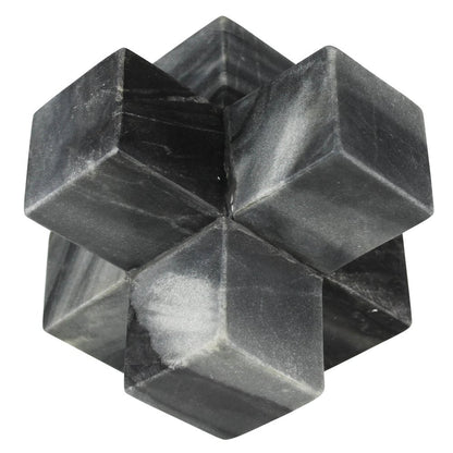 Escultura decorativa de mesa de Jack de mármol negro de 6"