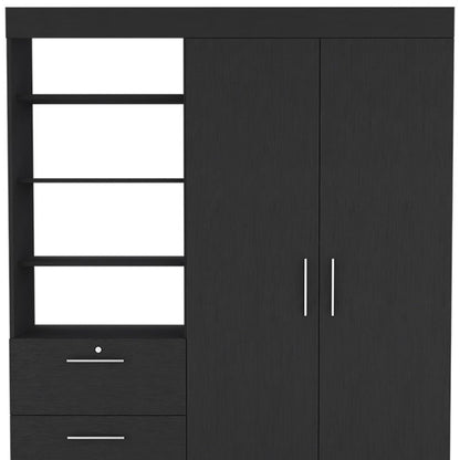 59" White Three Drawer Combo Dresser