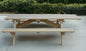 94" Natural Solid Wood Outdoor Picnic Table