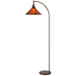 65" Rusted Traditional Shaped Floor Lamp With Rust Empire Shade