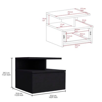 Two Piece Black Bedroom Set