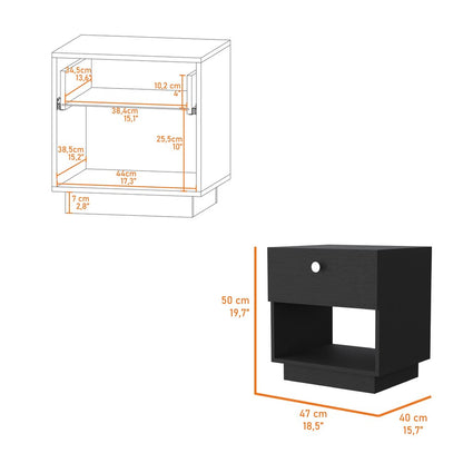 Two Piece Black Bedroom Set