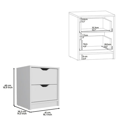 Two Piece White Bedroom Set