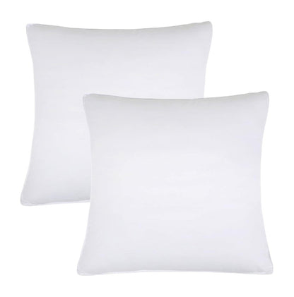 Juego de dos almohadas de microfibra hipoalergénicas de tamaño europeo, de plumón alternativo.