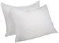 Juego de dos almohadas de microfibra de tamaño mediano y estándar para cama de plumón alternativo