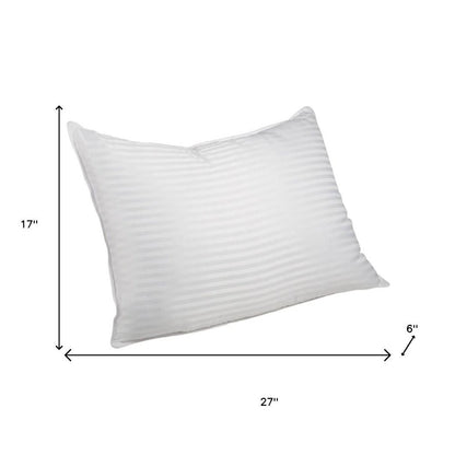 Juego de dos almohadas de microfibra de tamaño mediano y estándar para cama de plumón alternativo