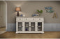 74" Ivory Solid and Manufactured Wood Distressed Credenza