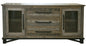69" Brown Solid and Manufactured Wood Distressed Buffet Table