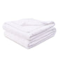 Twin Ivory Fleece Woven Polka Dots Plush Blanket