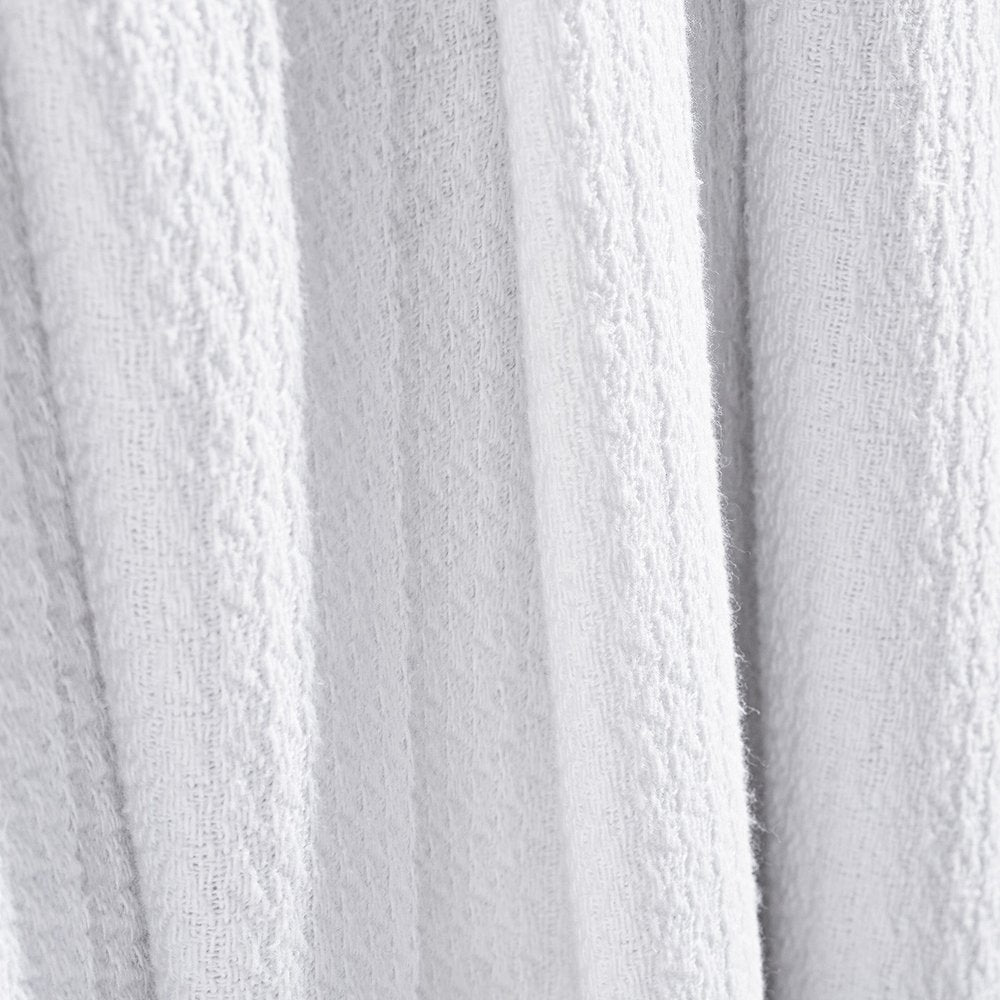 King White Cotton Waffle Weave Honeycomb Blanket