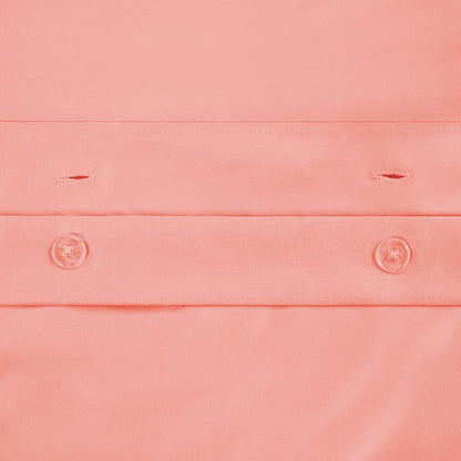Juego de funda nórdica lavable de algodón de 1500 hilos color rosa polvoriento
