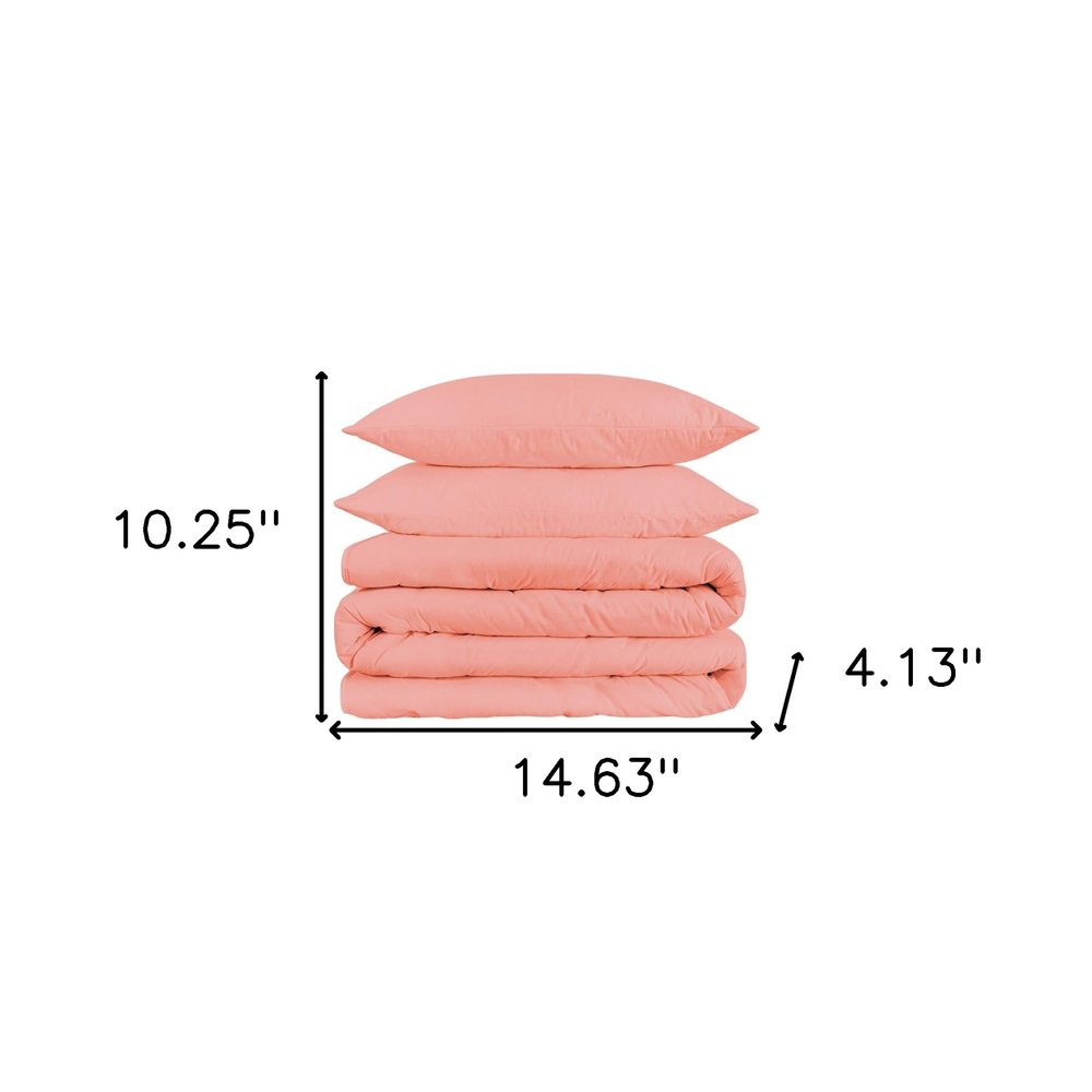 Juego de funda nórdica lavable de algodón de 1500 hilos color rosa polvoriento