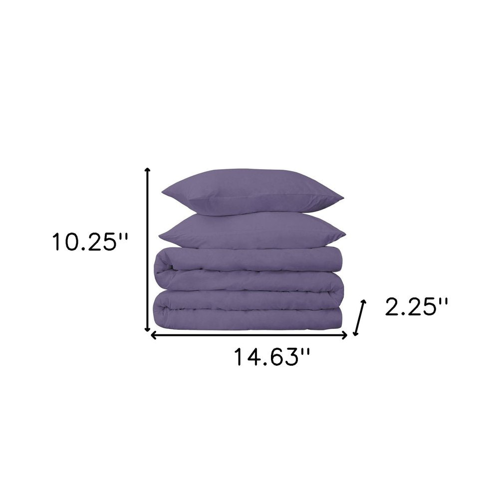 Juego de funda nórdica lavable de algodón Wisteria Twin de 650 hilos
