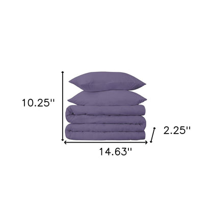 Juego de funda nórdica lavable de algodón Wisteria Twin de 650 hilos