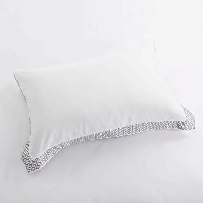 Juego de funda nórdica lavable, tamaño queen, 100 % algodón, 200 hilos, gris y blanco