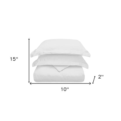 Juego de funda nórdica lavable de 300 hilos en mezcla de algodón blanco King