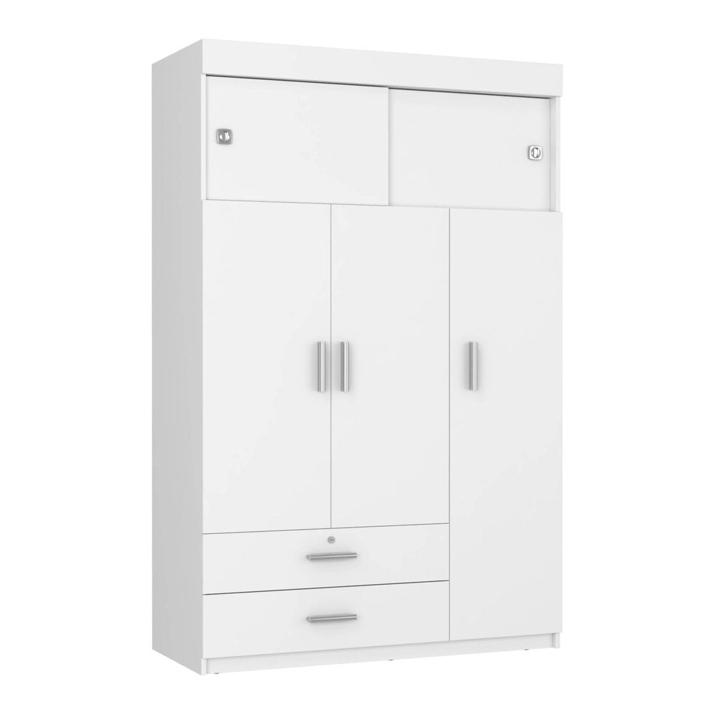 Cómoda blanca de cuatro cajones de 47"