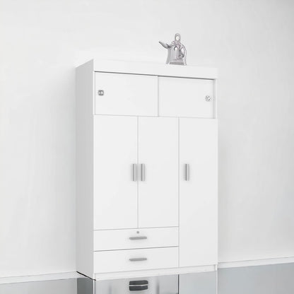 Cómoda blanca de cuatro cajones de 47"